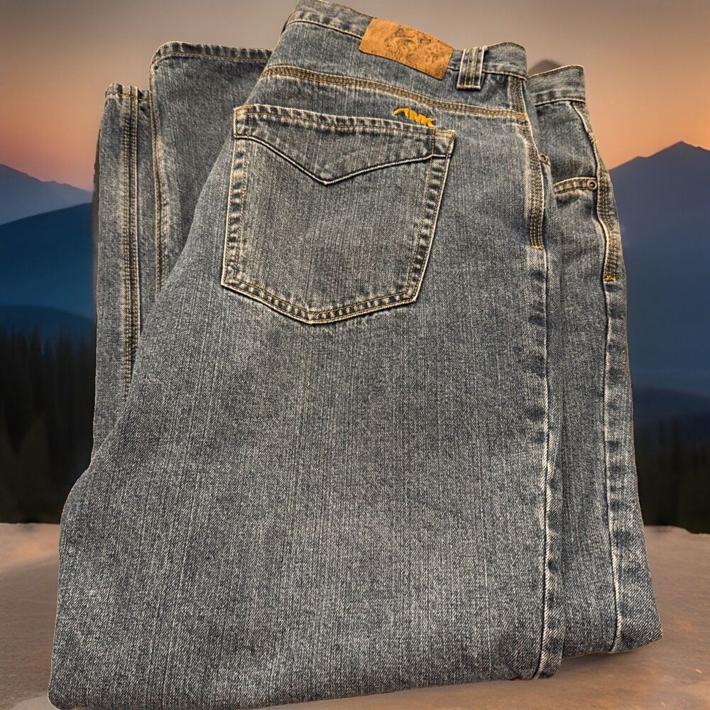 Mountain Khakis Original Mountain Jeans Mens 40x29 Blue Straight Leg Denim